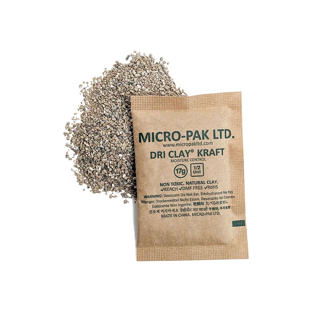 Micro-Pak Dri Clay® 17 Gram - Pack of 400 Clay Desiccants - Moisture Control Sachets