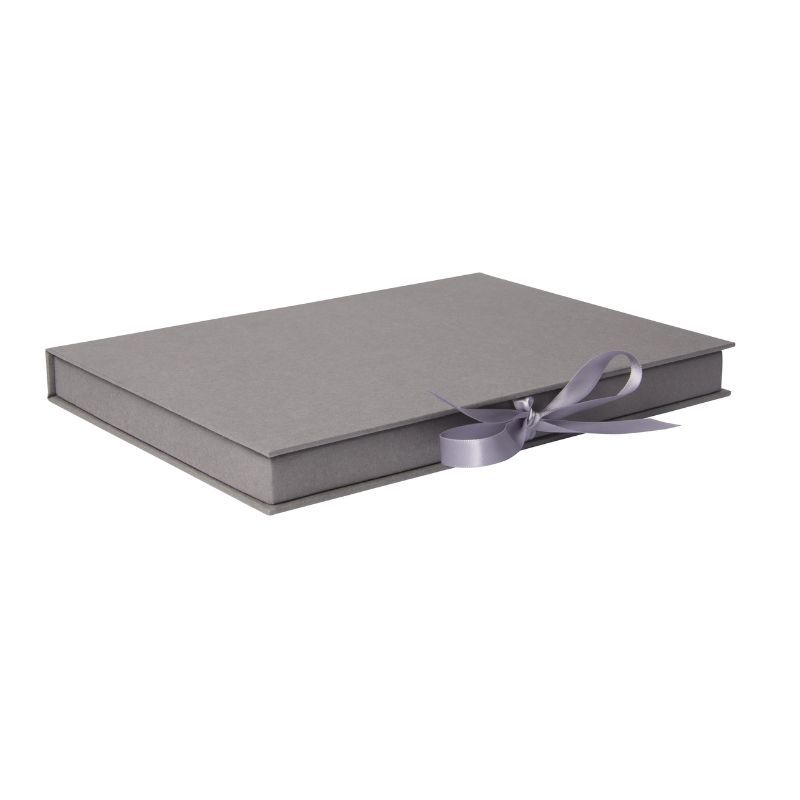 Luxury Thin Book Style Gift Box  Grey