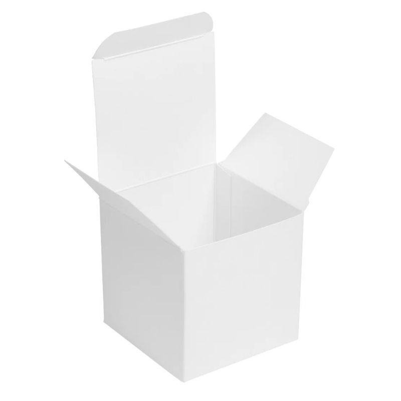 One Piece White Flat-Pack Candle Box