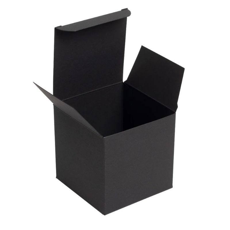 One Piece Black Flat-Pack Candle Box