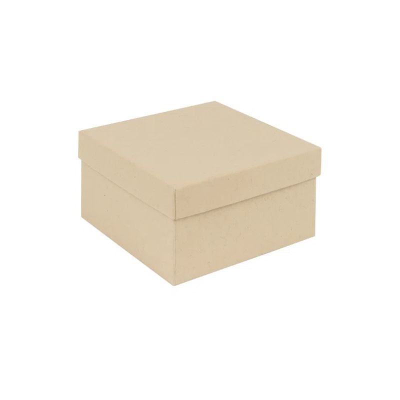 Kraft Recycled Gift Box | Deeper Square Jewellery Box  Kraft
