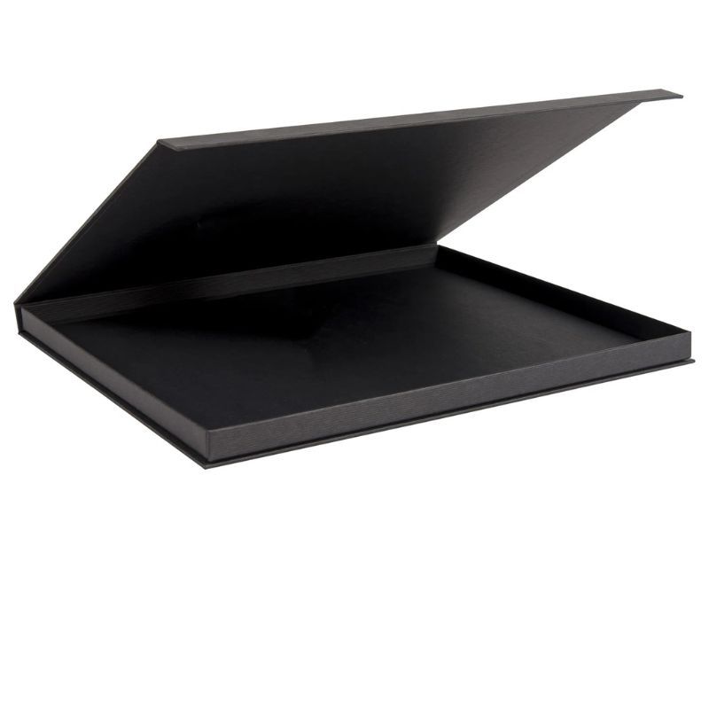 Luxury Ribbed Black Magnetic Photo Presentation Box