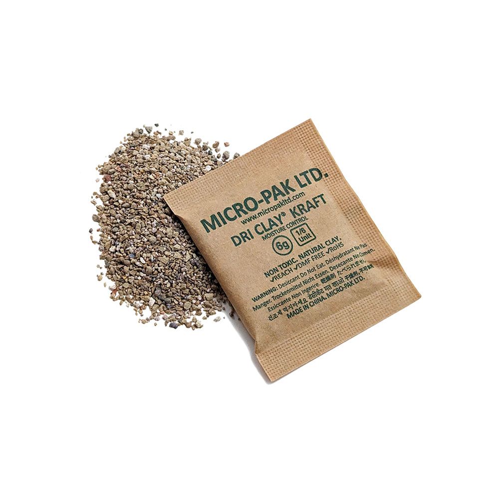 Micro-Pak Dri Clay® 6 Gram - Pack of 500 Clay Desiccants - Moisture Control Sachets