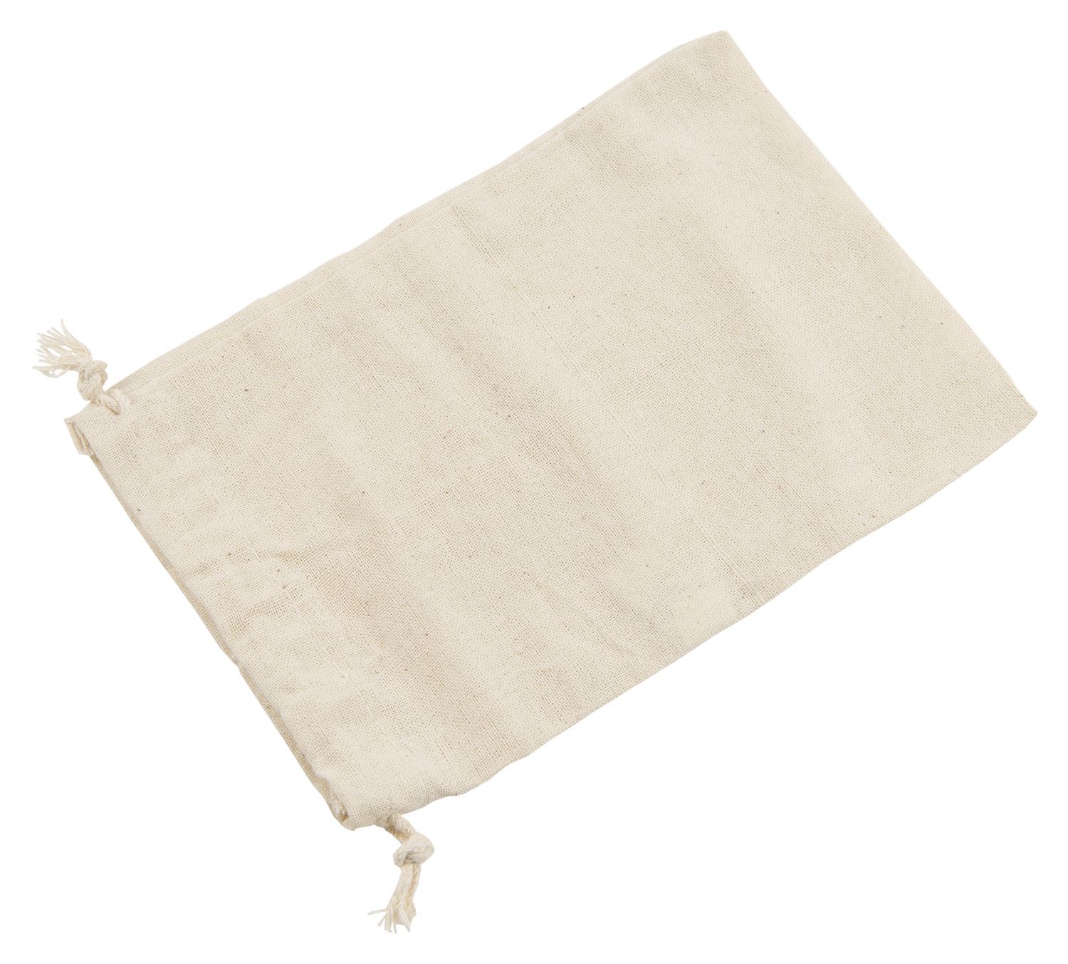 Large Natural Cotton Fabric Pouch With Cord Drawstring - Pack of 12
