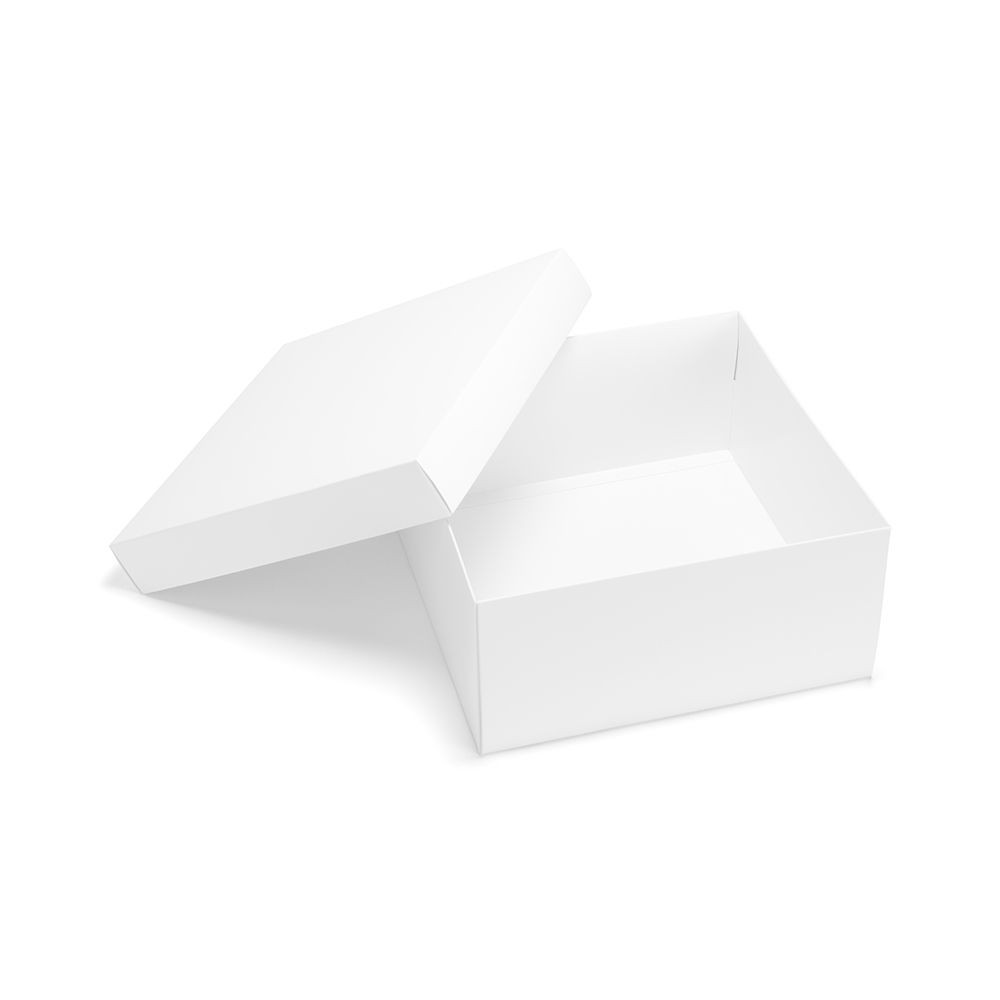 White Gloss Two Piece Flat Packed Hat Gift Box