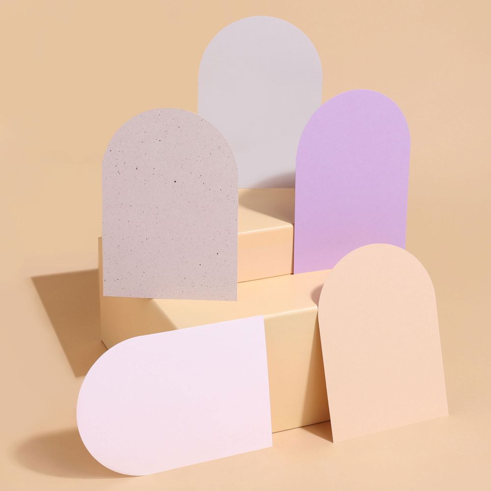 Plain White A6 Arch Note Card