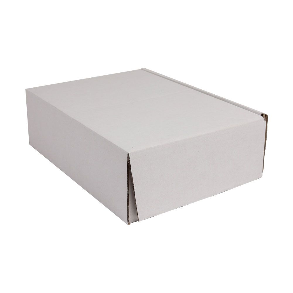 Pack of 50 Medium White Corrugated Postal Boxes 240mm length