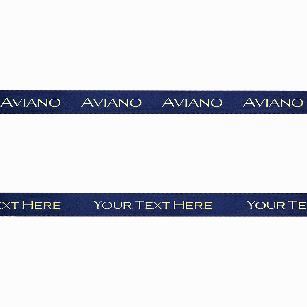 Brandable Navy Ribbon 5 metres x 15mm