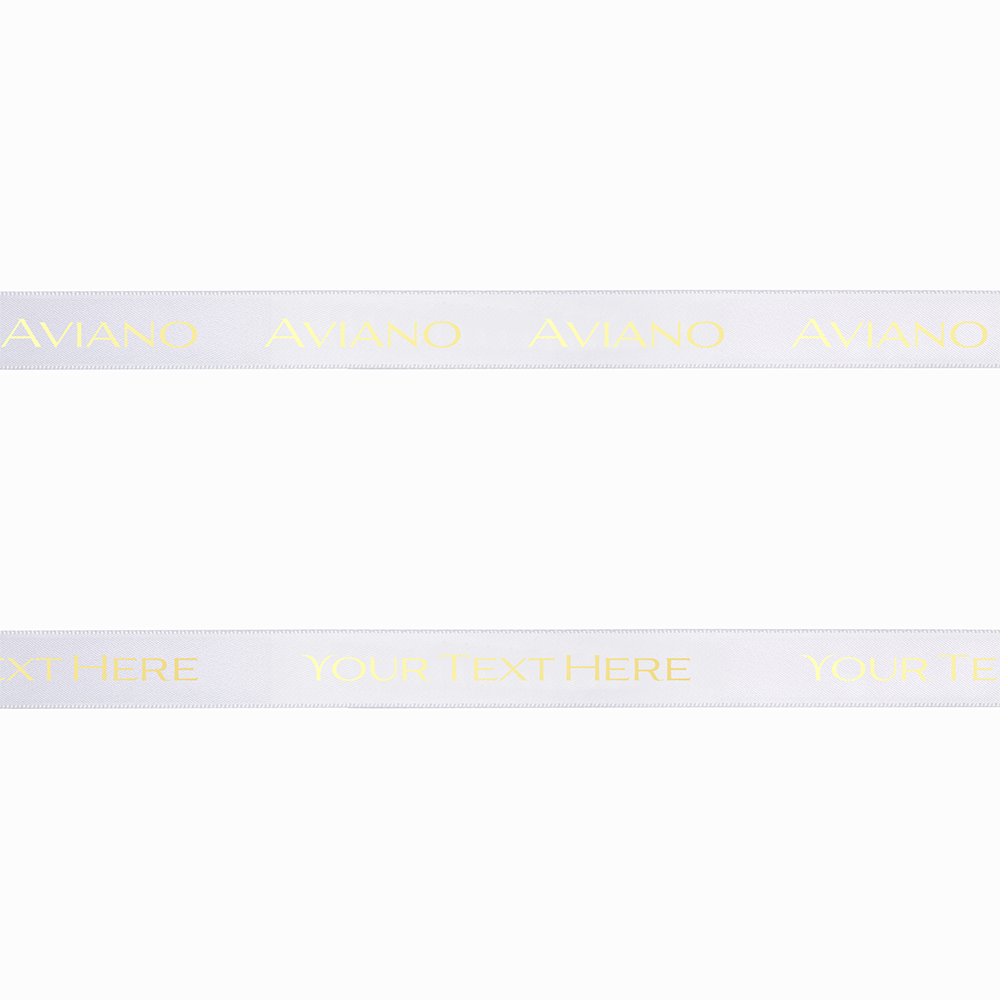 Brandable White Ribbon 5 metres x 15mm