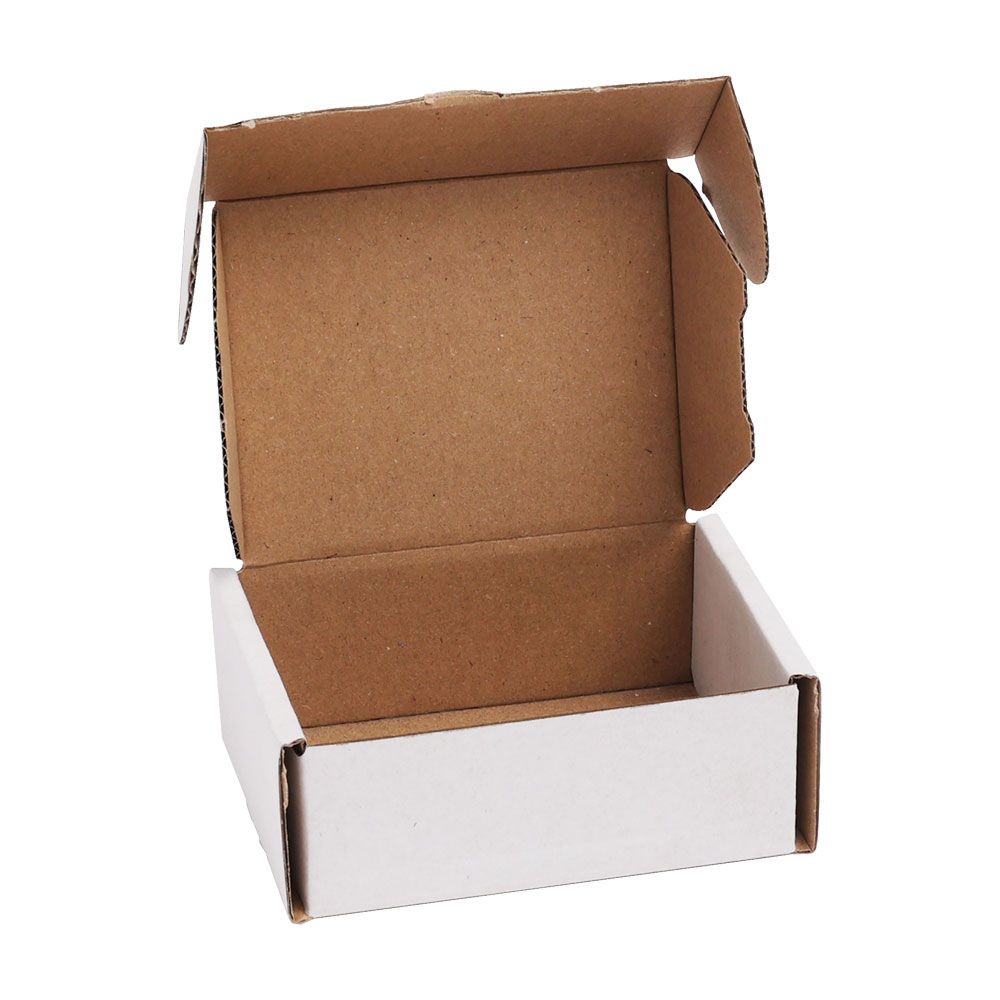 Pack of 50 Small White Corrugated Postal Boxes 95mm length