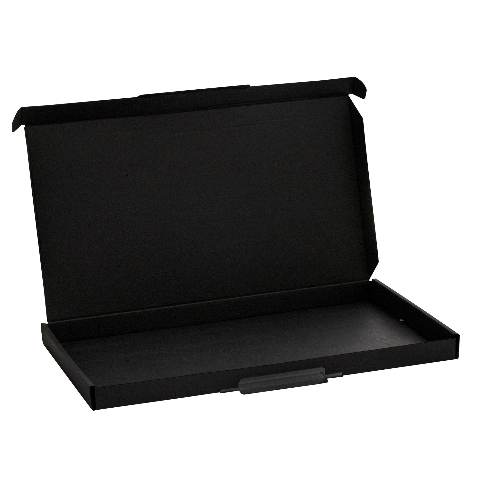 Slim 1-Piece Flat Black Corrugated Postal Box