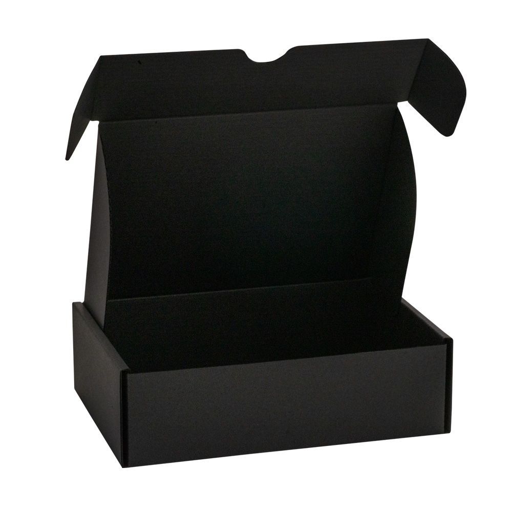Black 1-Piece A6 Corrugated Postal Box