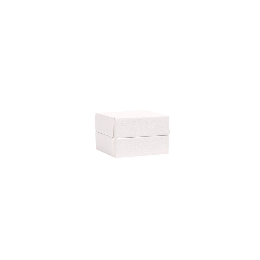 Luxury White Hinged Ring Box