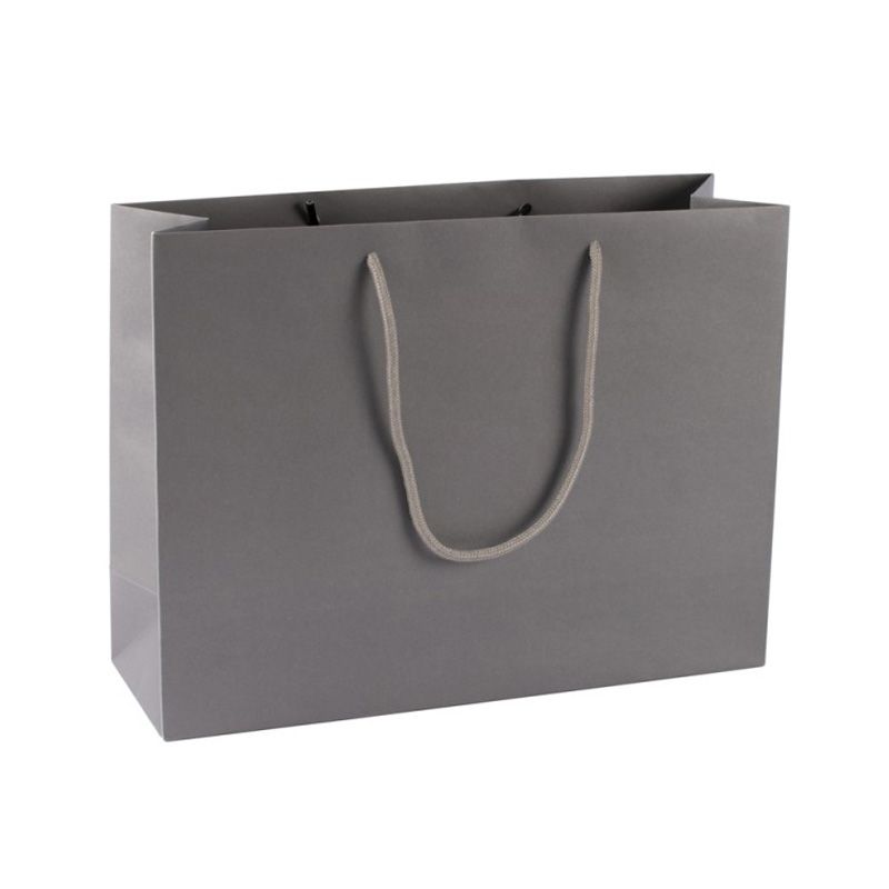 Extra Large Landscape Grey Paper Gift Bag With Rope Handles
