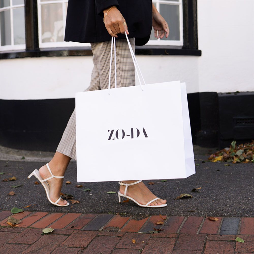 Extra Large Landscape White Paper Gift Bag With Rope Handles