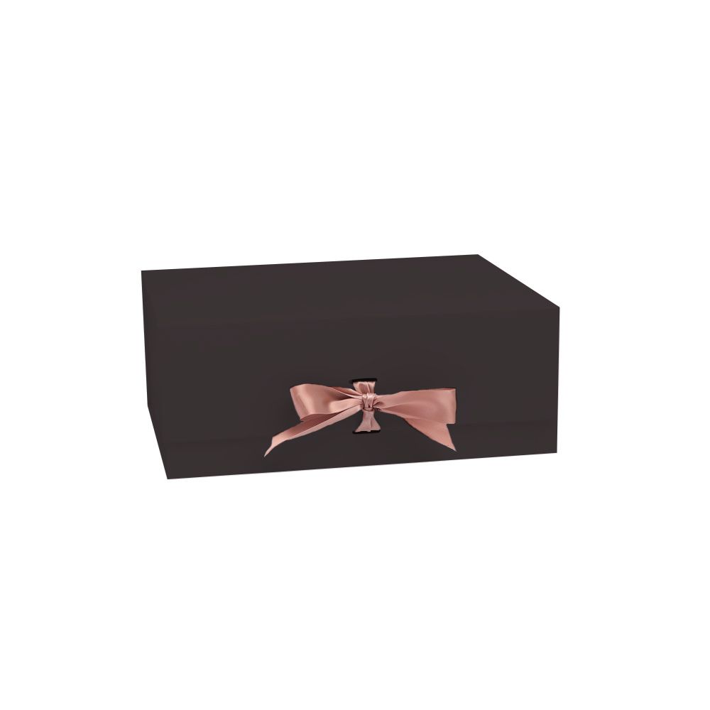PACKQUEEN Large Kraft Gift Box With Window, 13.5x9x4.1 Inches Clear Gift Box For Present Contains Ribbon, Card, Groomsman Proposal Box With Magnetic