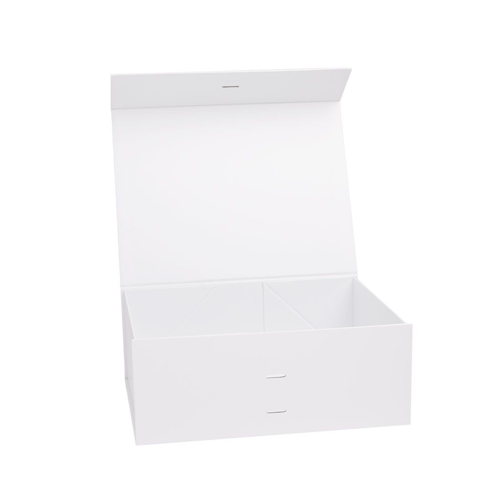 Deep White Gift Box With Cut-Outs For Ribbon