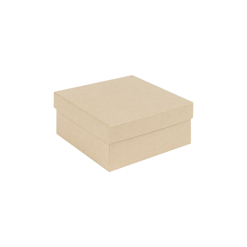 Kraft Recycled Gift Box | Deeper Square Jewellery Box  Kraft