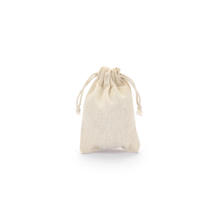 Natural Cotton Fabric Bag with cord drawstring | Pack of 12 Kraft