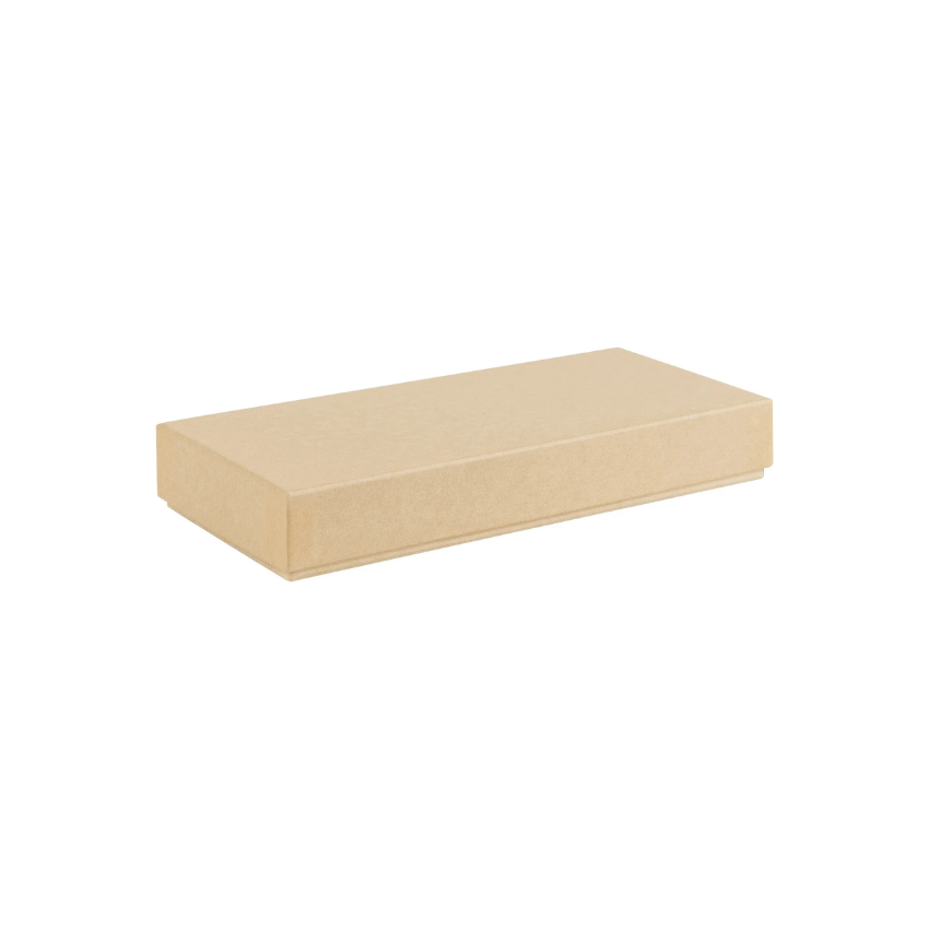 Brown Rigid Two-Piece Long Shallow Postal Box Kraft