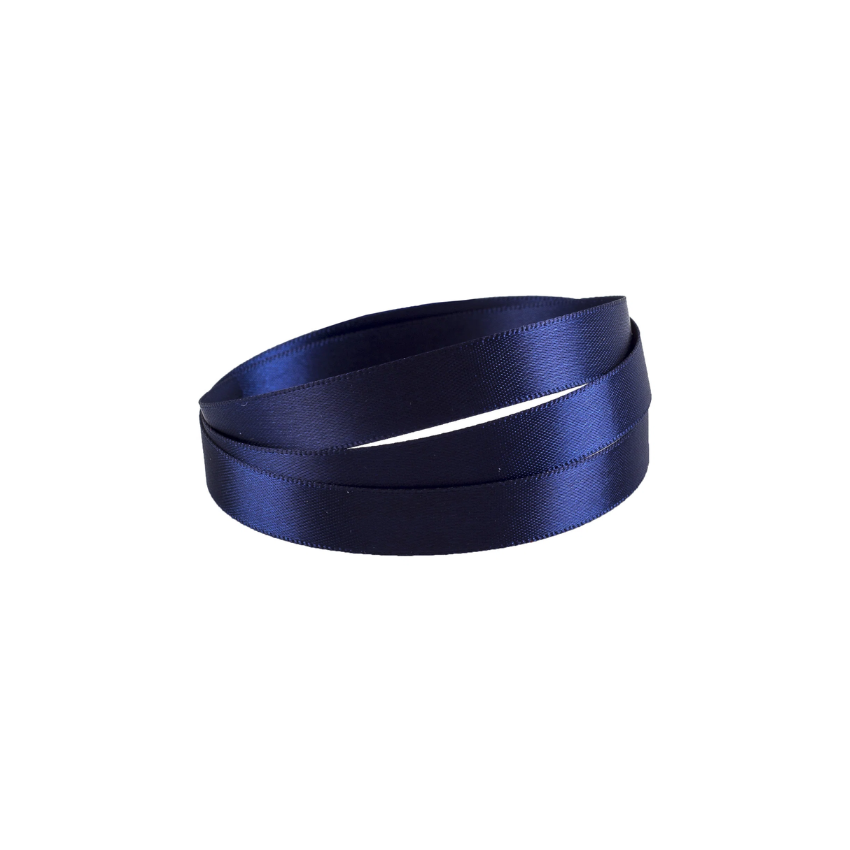 Navy Recycled Double Faced Satin Ribbon 20 metres x 10mm