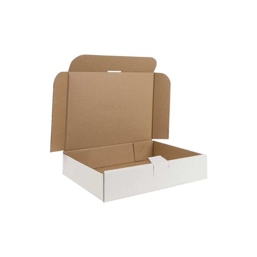 White Corrugated Postal Box 310mm length
