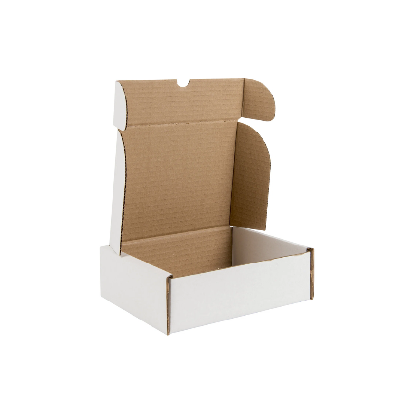 White Corrugated Postal Box 178mm length