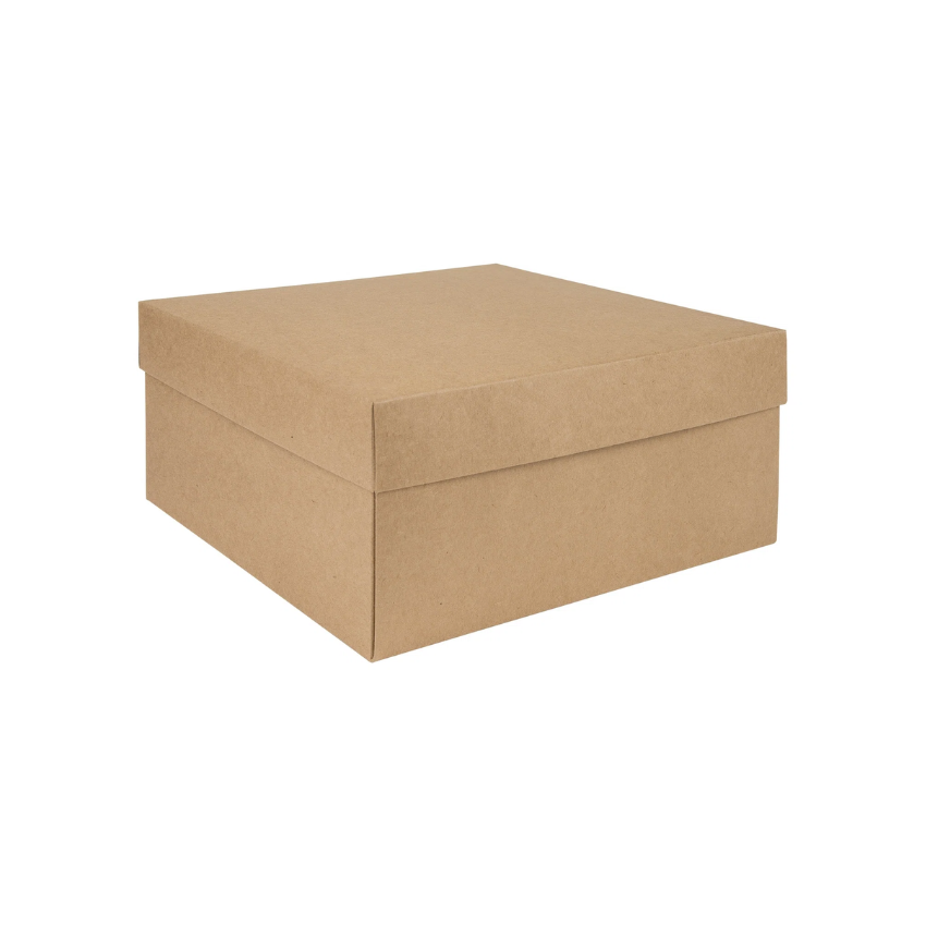 Brown Kraft Two Piece Flat Packed Hat Gift Box