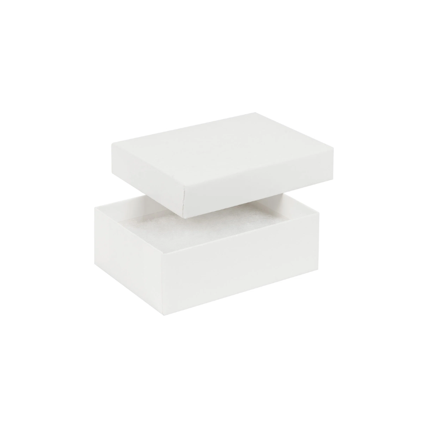 Kraft White Gloss Earring Jewellery Gift Box