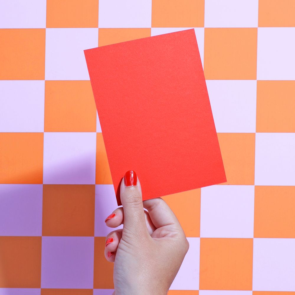 Plain Red A6 Note Card