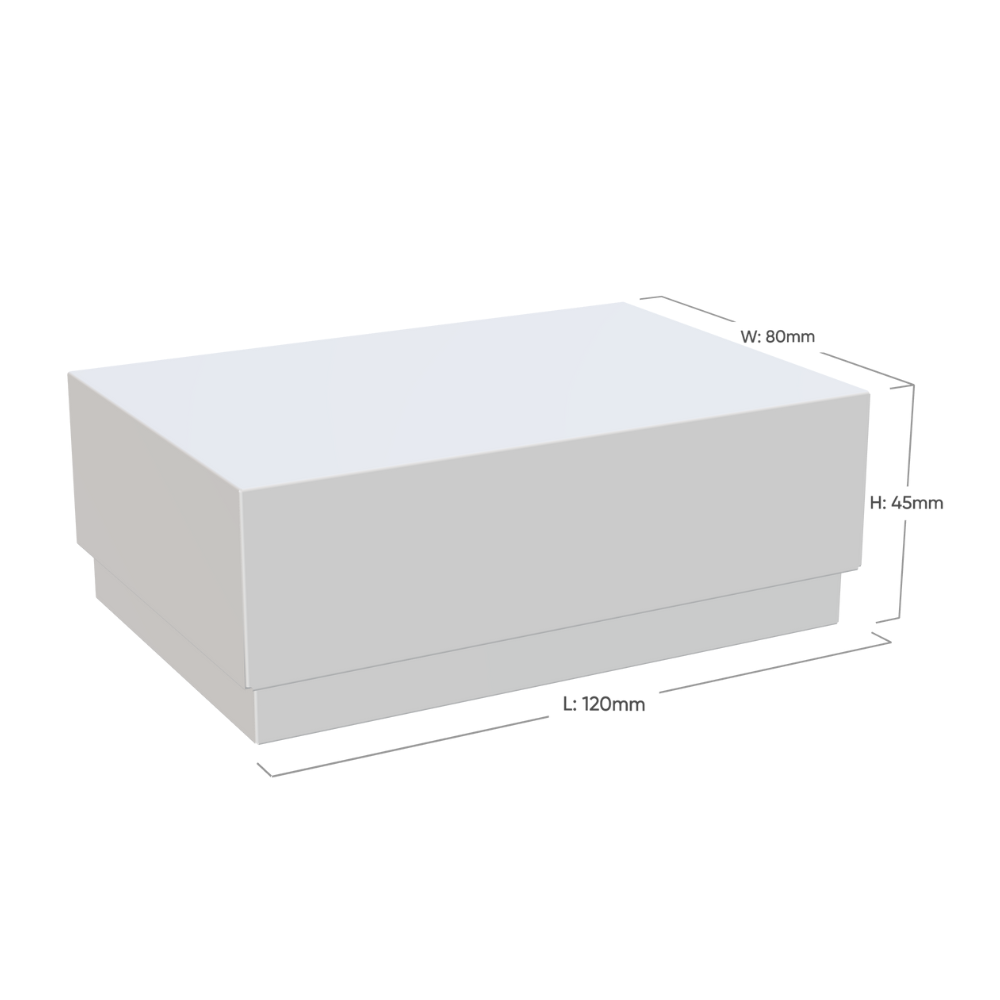 White Rigid 2-Piece Postal Box / Gift Box 120mm length