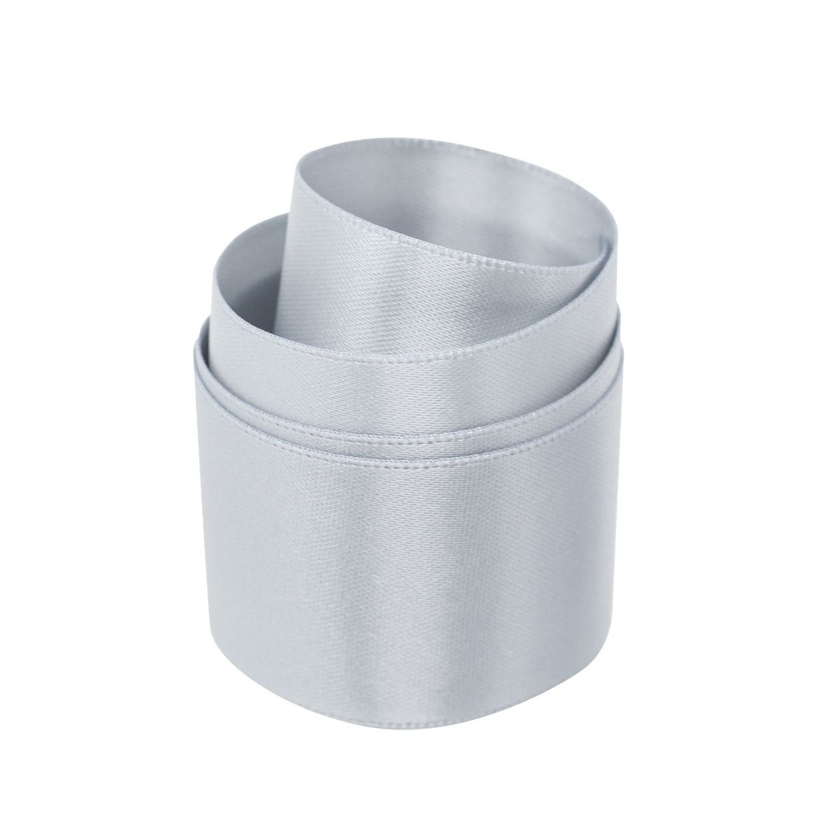 Silver Coin Recycled Double Sided Satin Ribbon 20 metres x 25mm