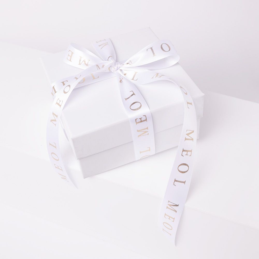 White Recycled Double Sided Satin Ribbon 20 metres x 25mm