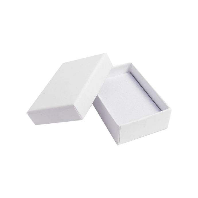 Essentials White Small Earring Jewellery Gift Box - Foam Insert