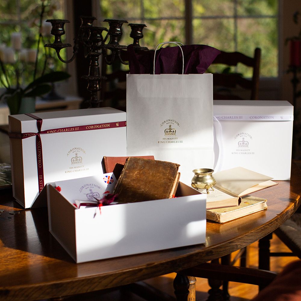 Purple King's Coronation White Double Faced Satin Ribbon 10 metres x 15mm