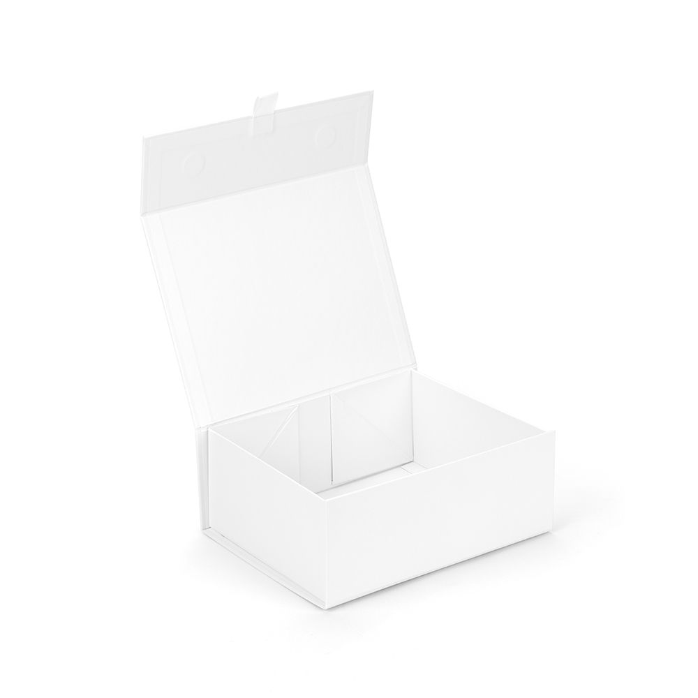 Medium White Laminated Magnetic Gift Box