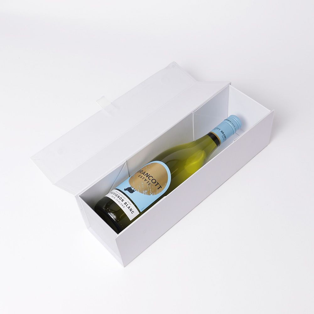 Luxury White Laminated Bottle Magnetic Gift Box