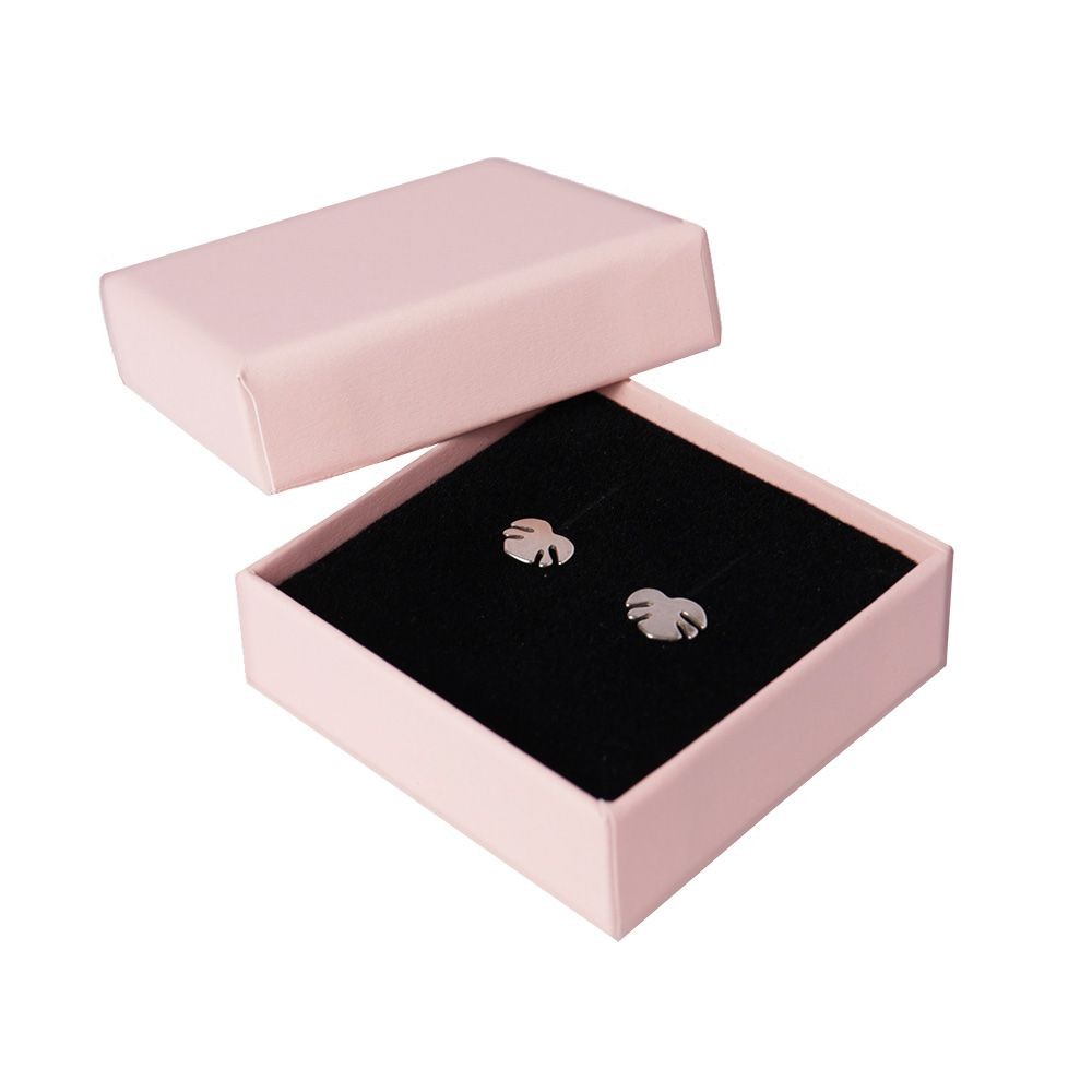 Luxury Rose Quartz Pink Stud Jewellery Gift Box