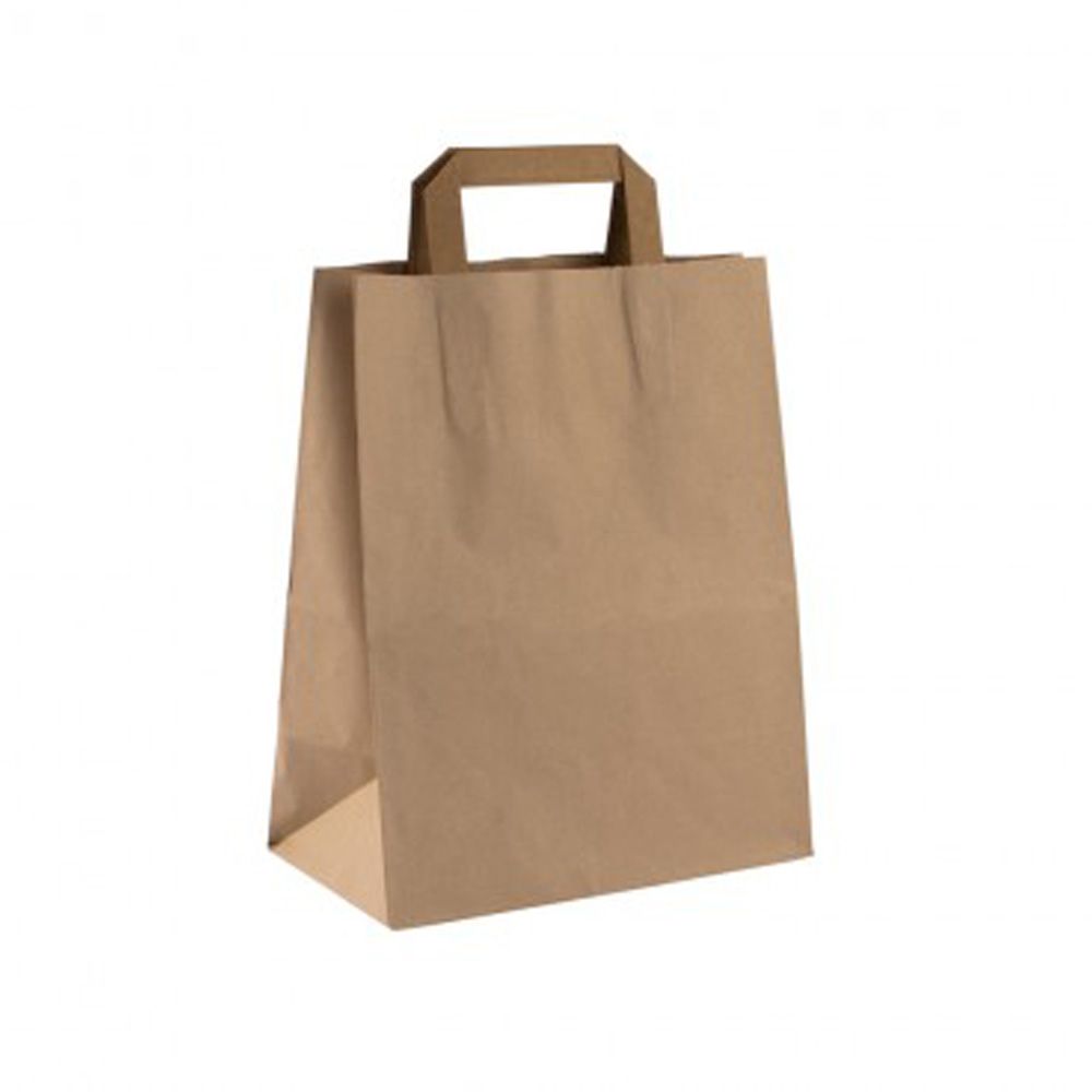 Large Kraft Brown Tape Handle Paper Carrier Bag
