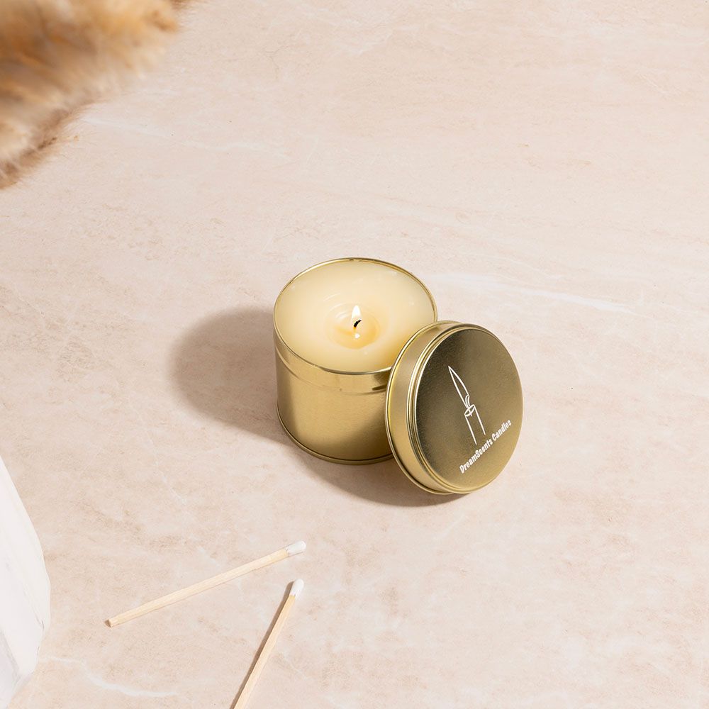 250ml Gold Round Welded Side Seam Tin