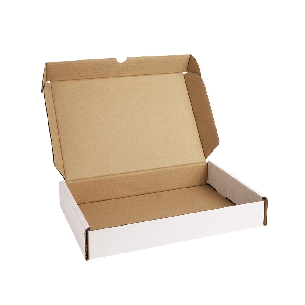 Pack of 50 Medium White Corrugated Postal Boxes 305mm length
