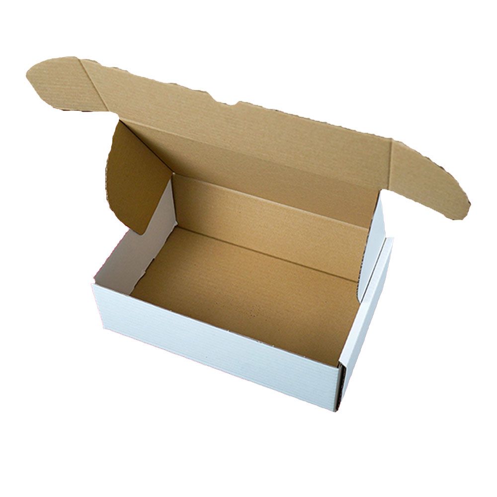 Pack of 50 Medium White Corrugated Postal Boxes 152mm length