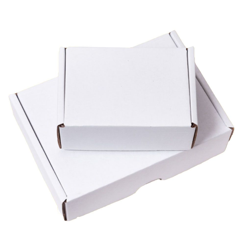 Pack of 50 Medium White Corrugated Postal Boxes 232mm length