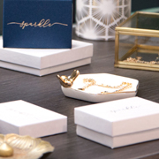 Kraft White Swirl Jewellery Gift Boxes