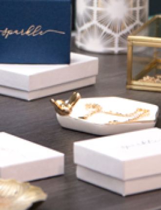 Kraft White Swirl Jewellery Gift Boxes