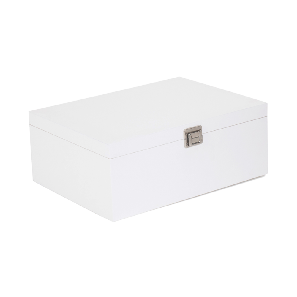 White Painted Wooden Box 360 x 270 x 140mm Tiny Box Company