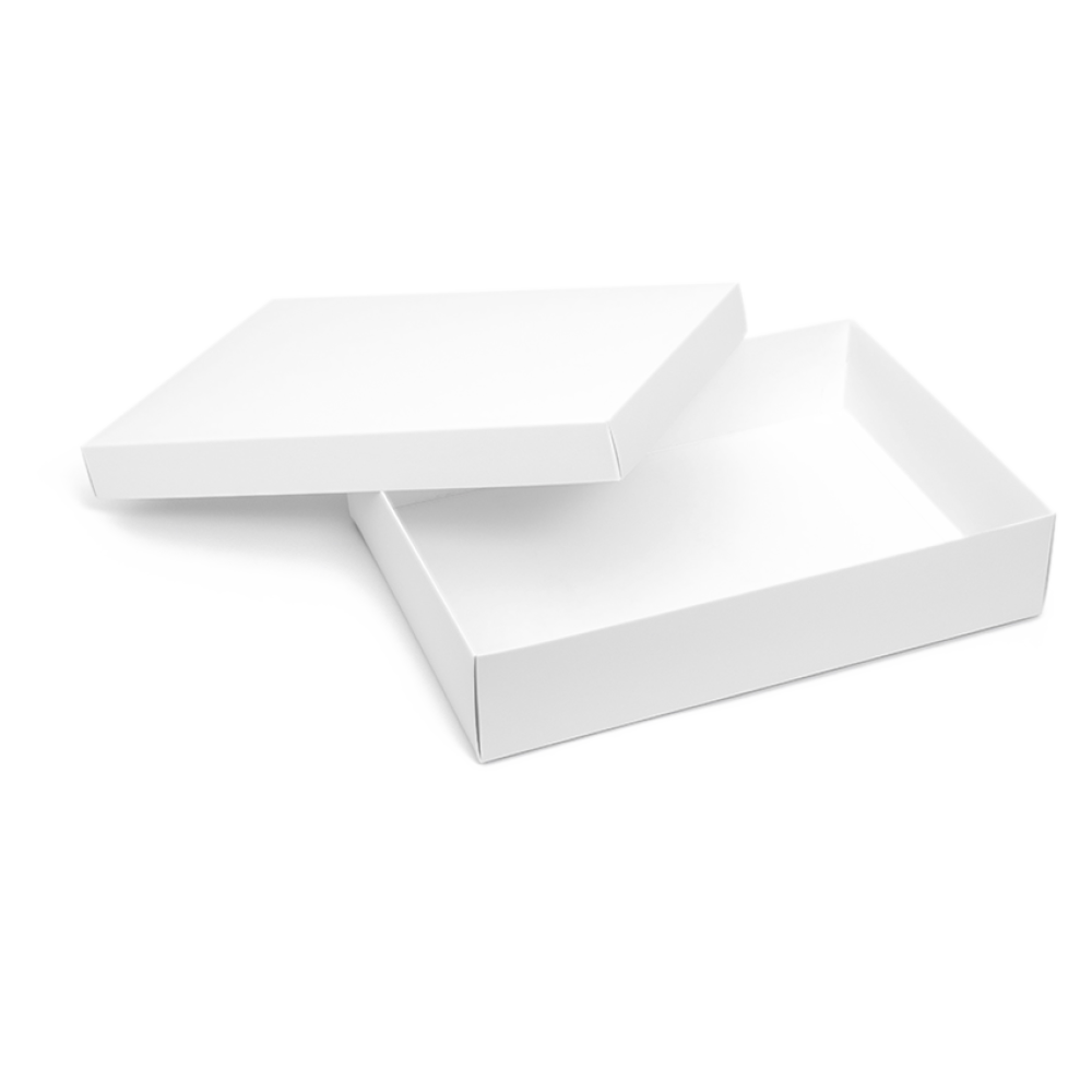 White Gloss 2 Piece Flat Packed Shirt Gift Box