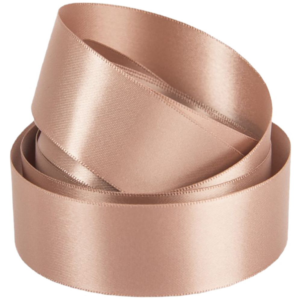 Rose Gold Double Faced Satin Ribbon 20m x 25mm