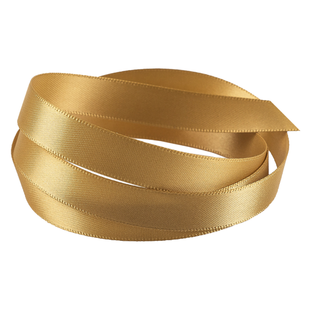 Sand Gold Double Faced Satin Ribbon 20m x 10mm