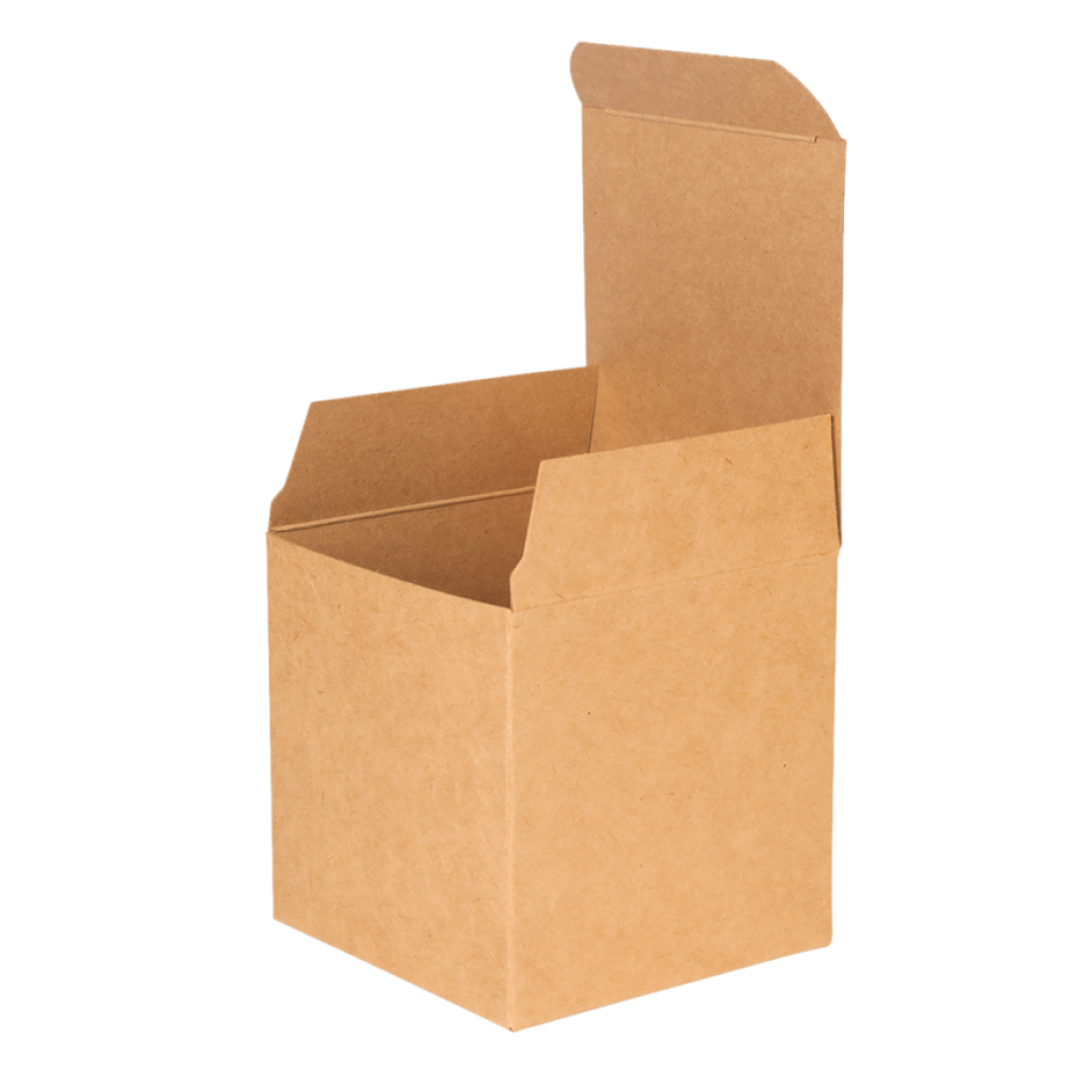 Basics Kraft Natural Flat Packed Candle Gift Box 85mm Tiny Box Company